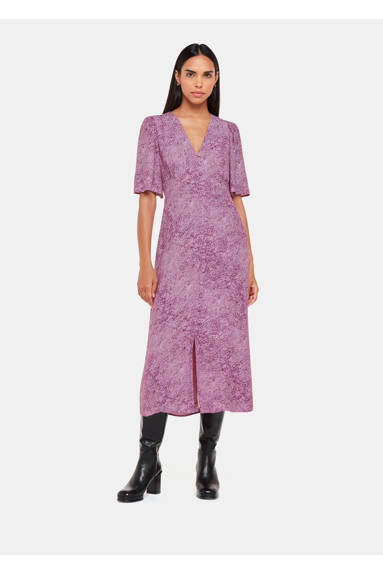 Diagonal Snake Midi Dress