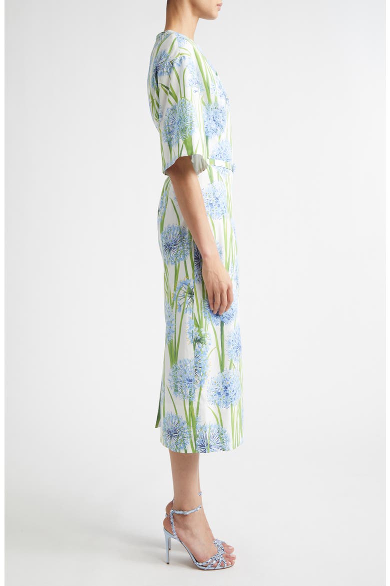 Allium Cotton Stretch Poplin Belted Midi Dress