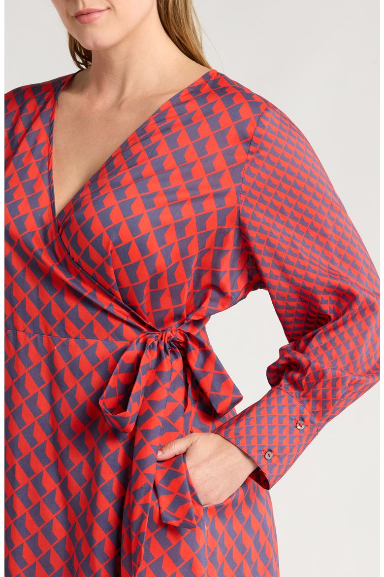 Althea Long Sleeve Wrap Dress