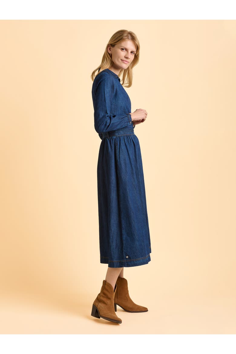 Fern Long Sleeve V-Neck Shirt Midi Dress