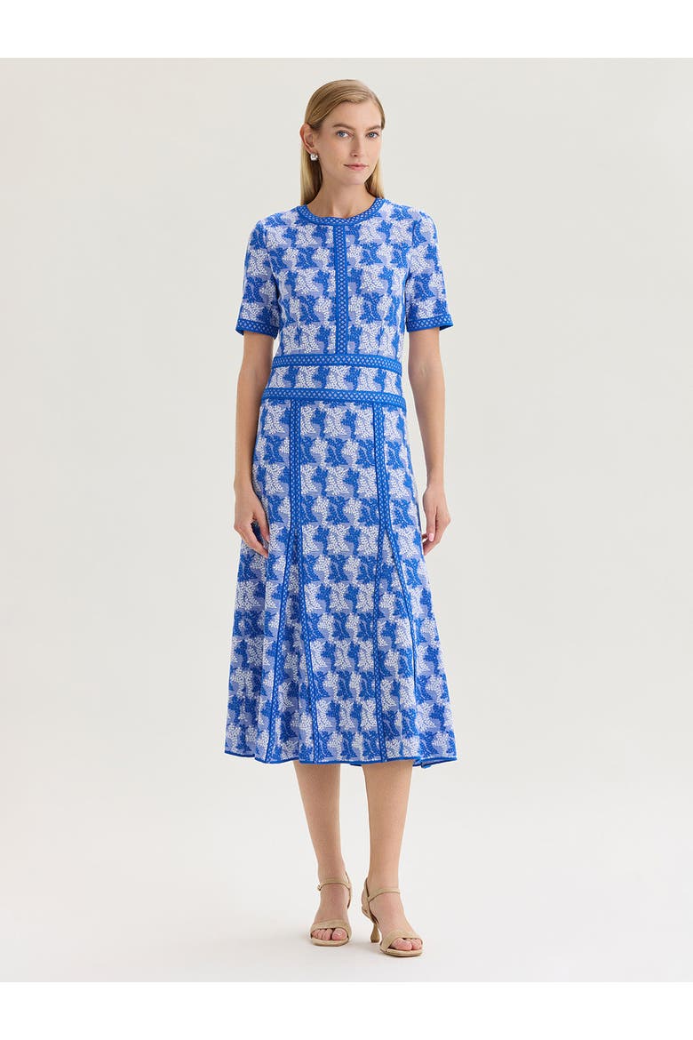 Fit & Flare Intarsia Knit Maxi Dress