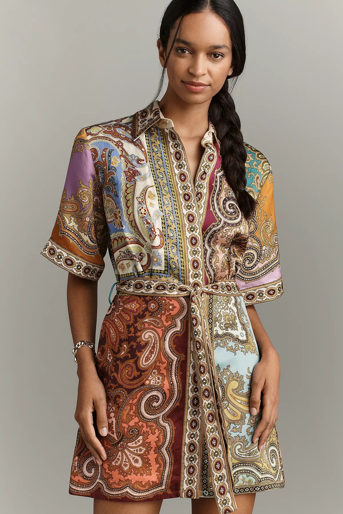 ALÉMAIS Clemenza Spliced Mini Dress - Image 3