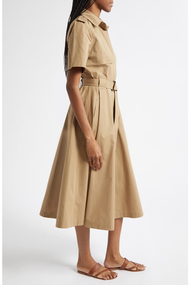 Tanya Belted Cotton Poplin Midi Shirtdress