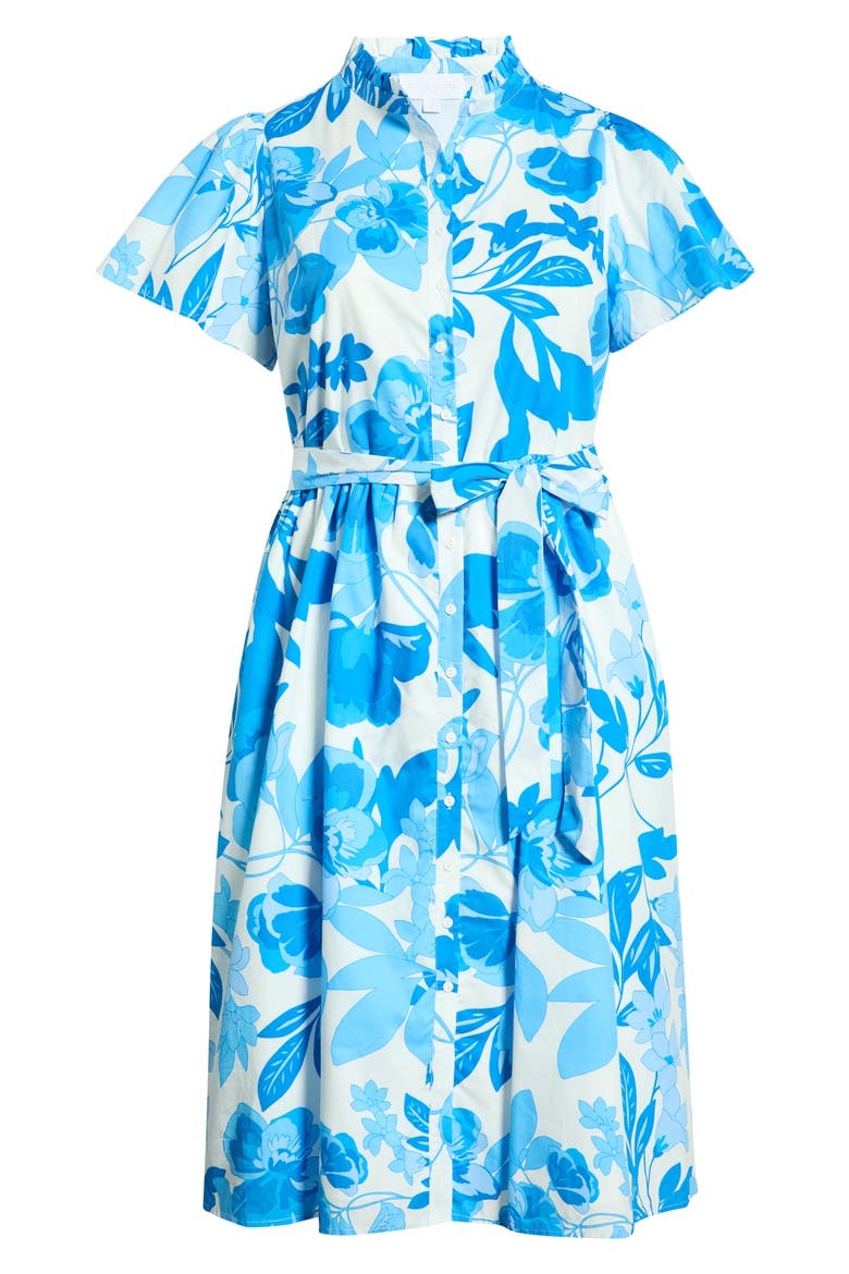 Darien Floral Aurelia Babydoll Cotton Midi Dress