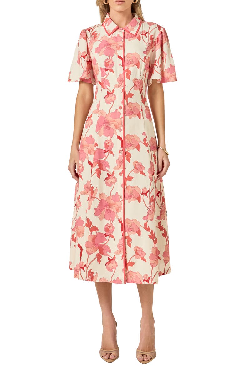 Print Midi Shirtdress