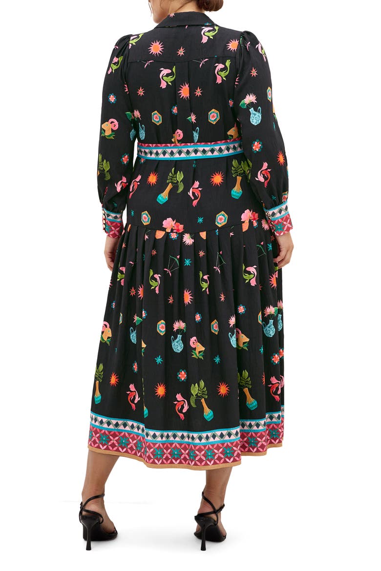 Lina Long Sleeve Belted Maxi Shirtdress