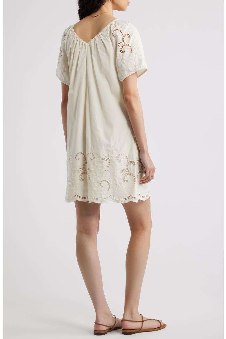 Schiffly Cutwork Embroidery Minidress