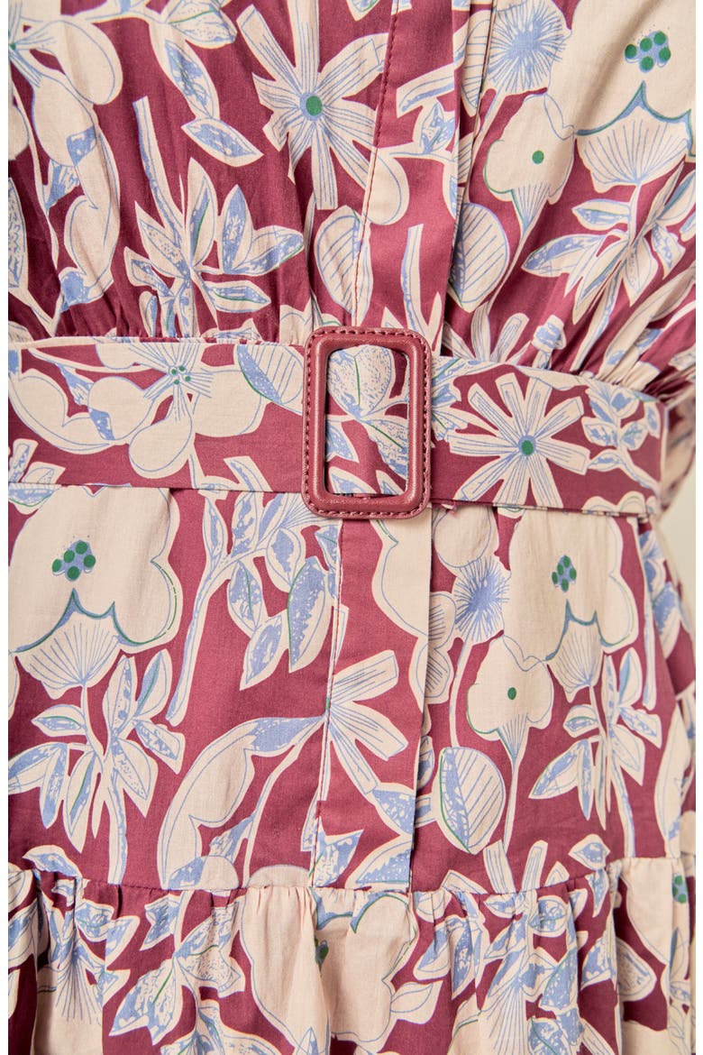 Floral Cotton Midi Shirtdress