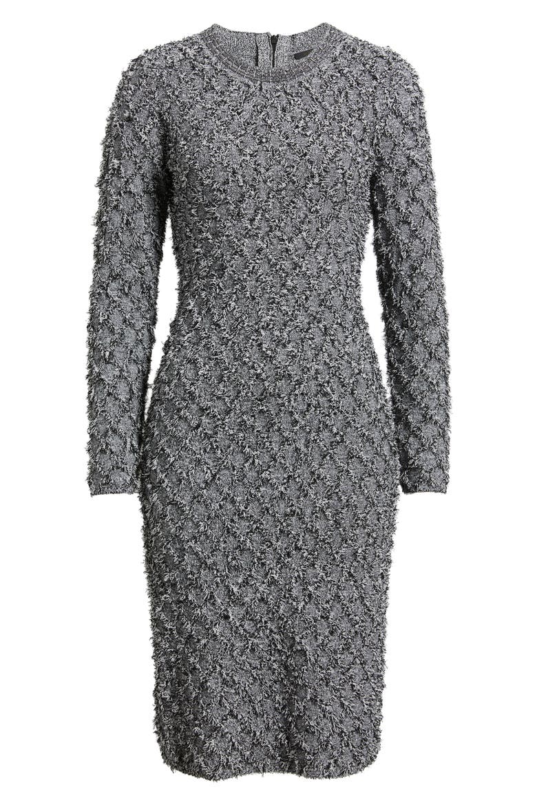 Apollo Fringe Long Sleeve Sweater Dress