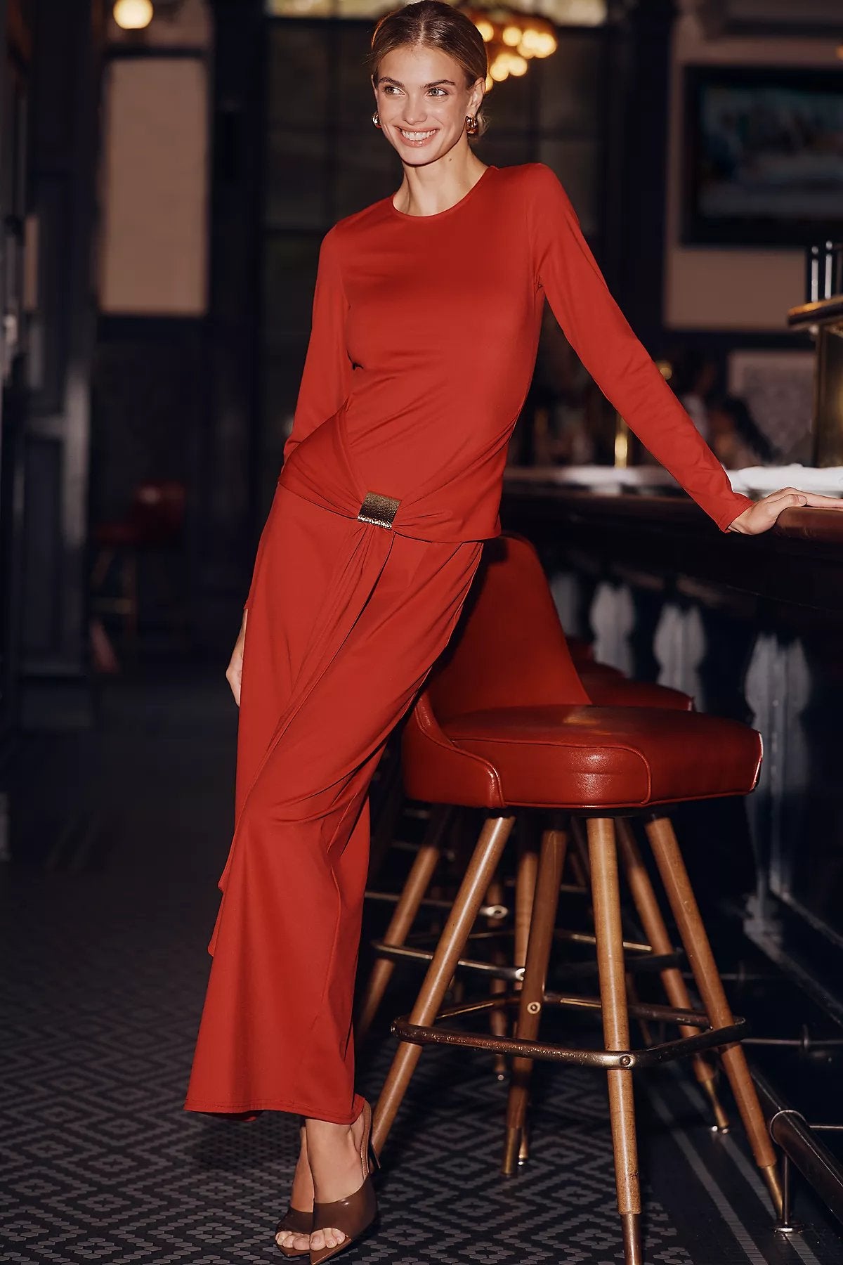 4th & Reckless Mel Draped Maxi Dress - Image 1