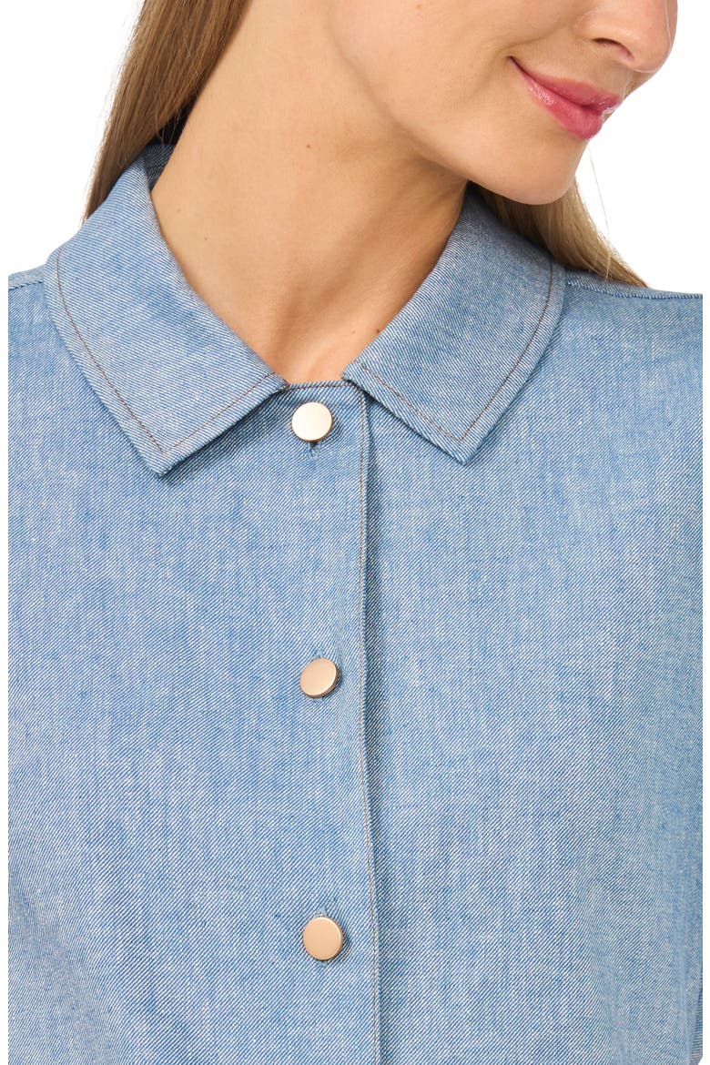 Chambray Cotton & Linen Blend Shirtdress