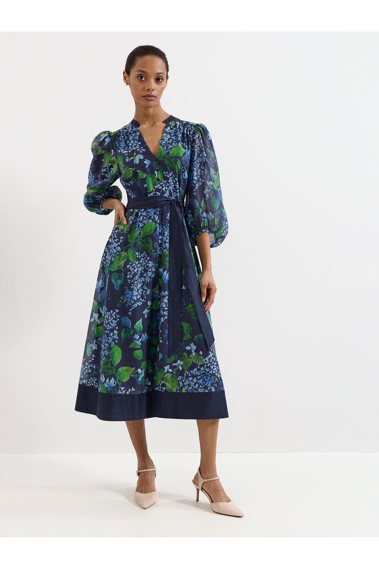 Nixie Printed Midi Wrap Dress