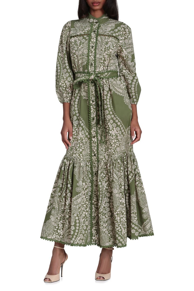 Cotton Poplin Floral Maxi Dress