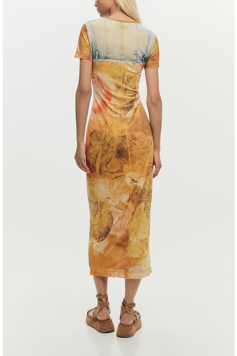 Trompe l'Oeil Midi T-Shirt Dress