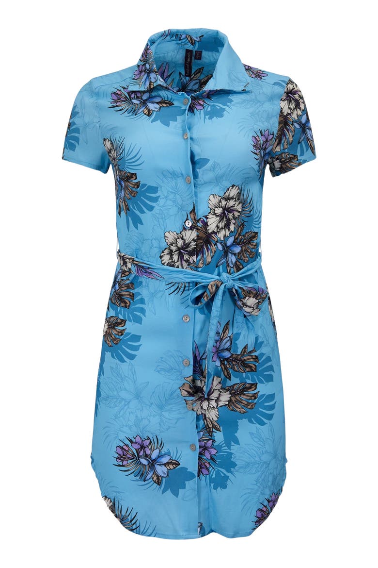 Exotic Floral Womens Shirt Dress