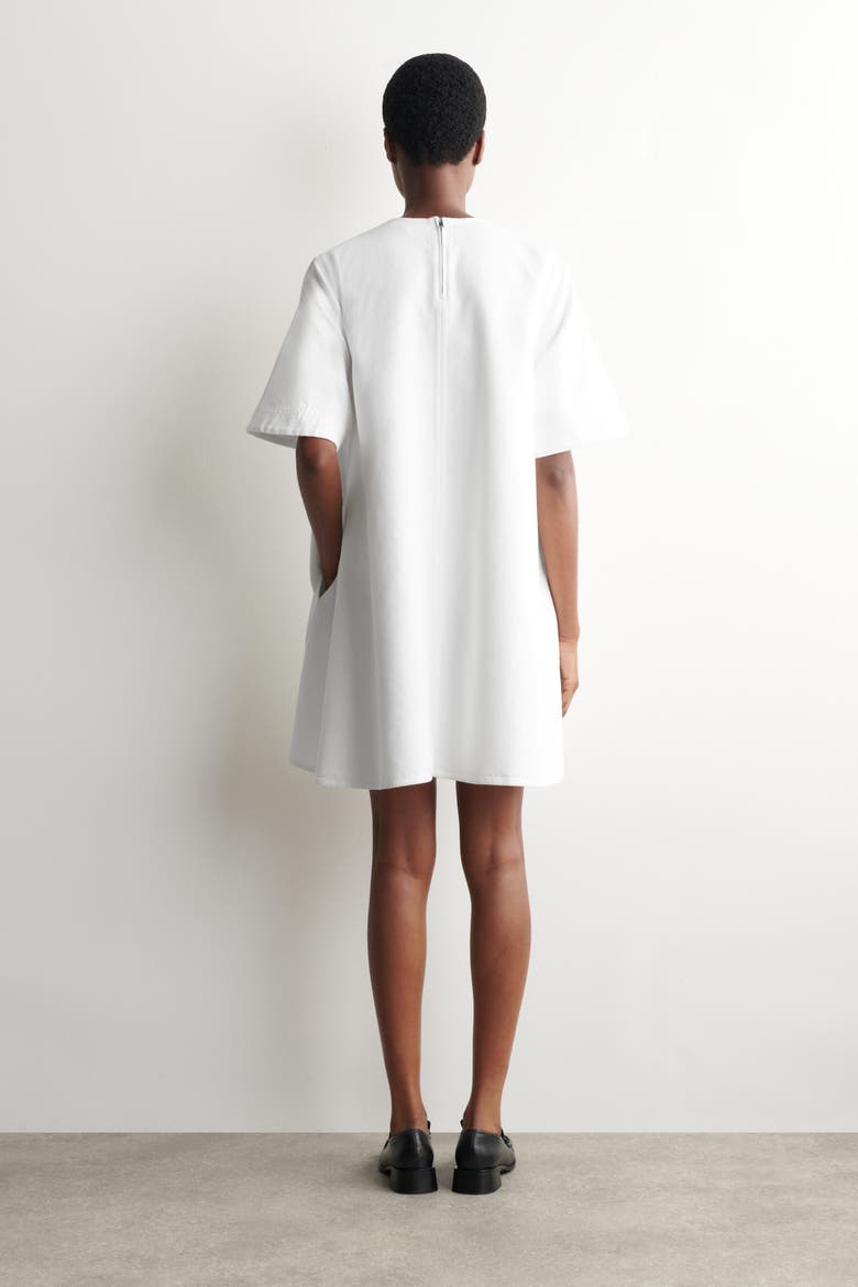 Flared Denim Mini Dress