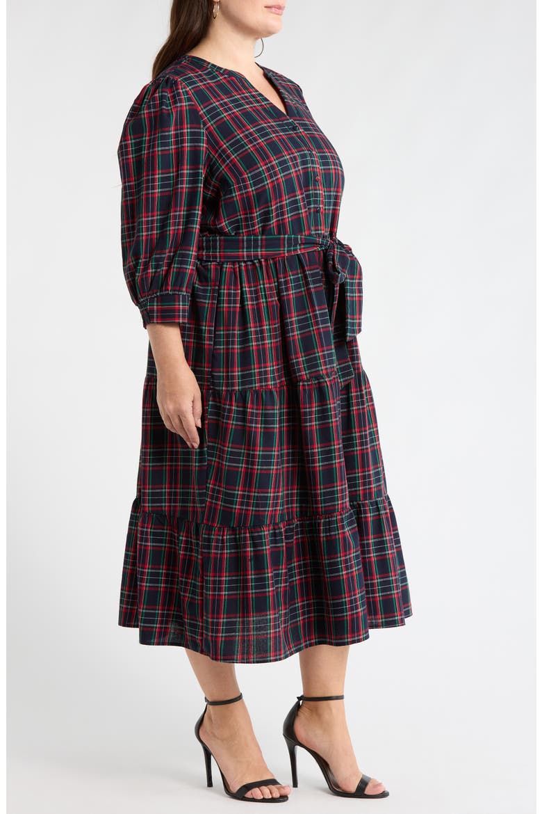 Chapman Plaid Yanis Midi Shirtdress