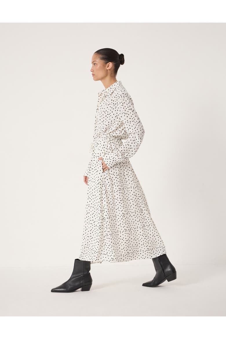 Rosey Polka Dot Midi Shirt Dress