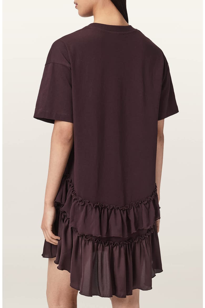 Feyre Ruffle Tiered Cotton T-Shirt Minidress