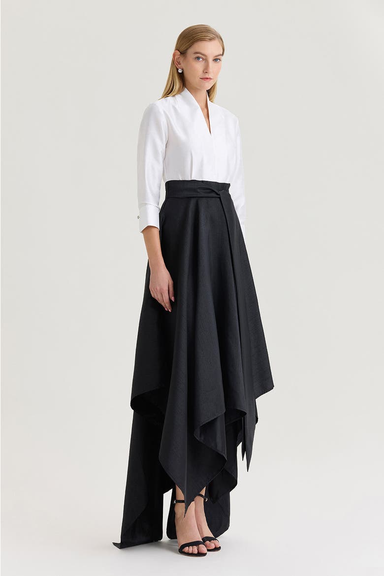 Family Savvy Fit-N-Flare Tie-Waist Woven Maxi Dress