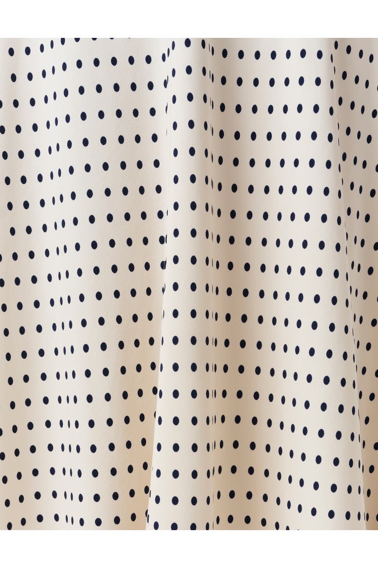 Mia Crepe Polka Dot V-Neck Midi Dress