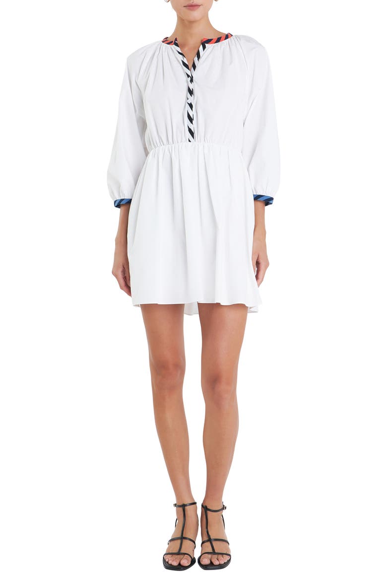 Stripe Poplin Minidress