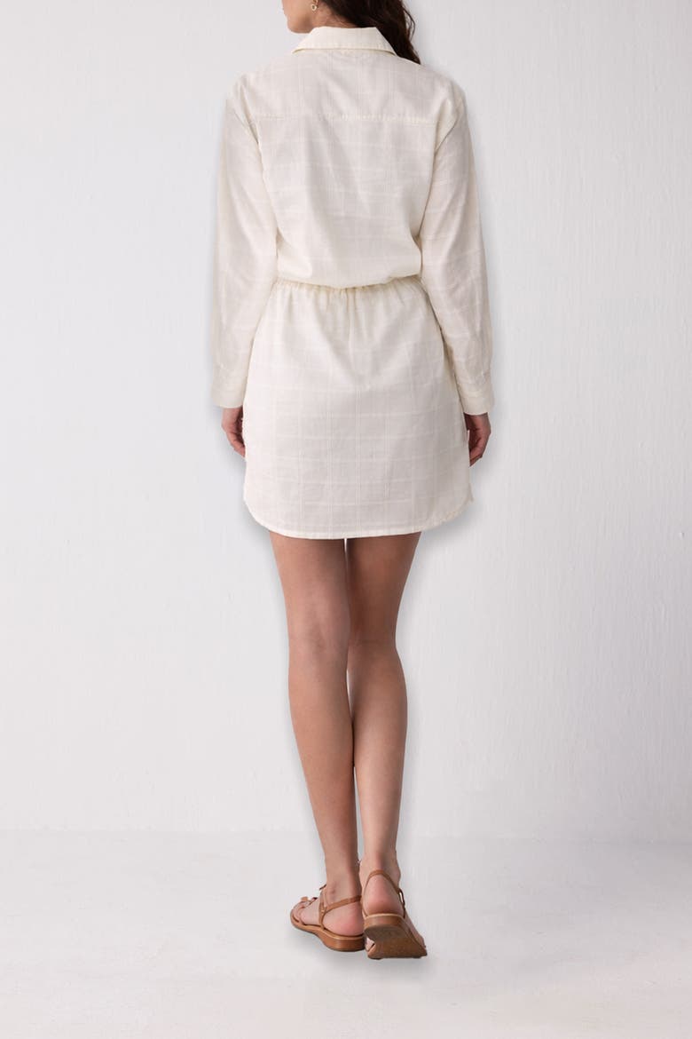 Oversized Shirt Dress with Drawstring