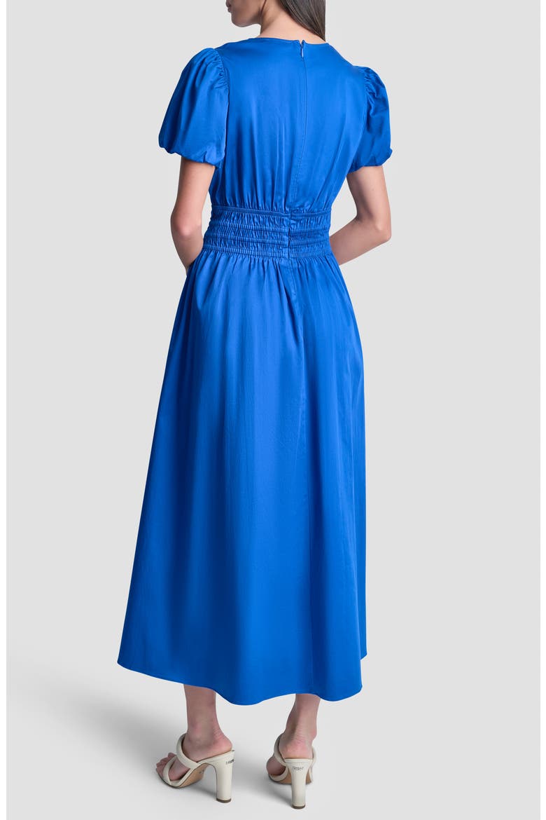 V-Neck Smocked Midi Dress