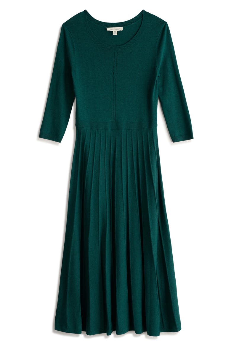 Folk Song Rib Midi Sweater Dress