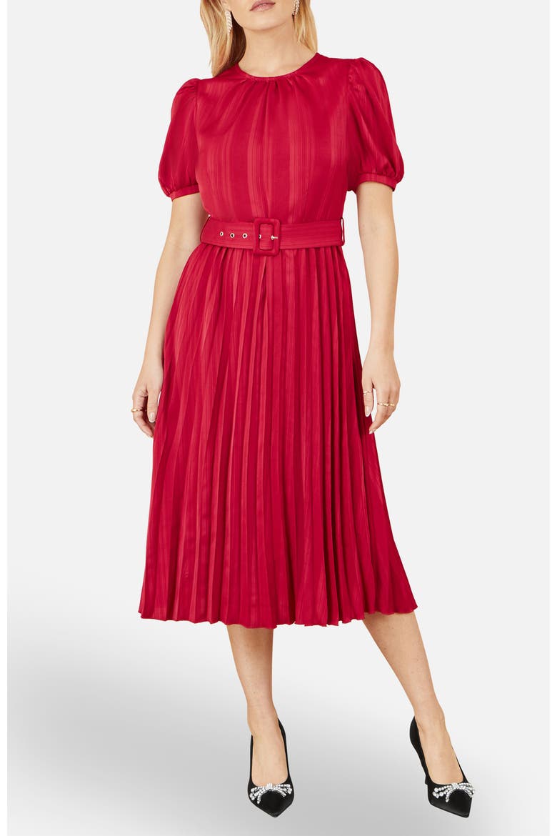 Satin Striped Midi Dress