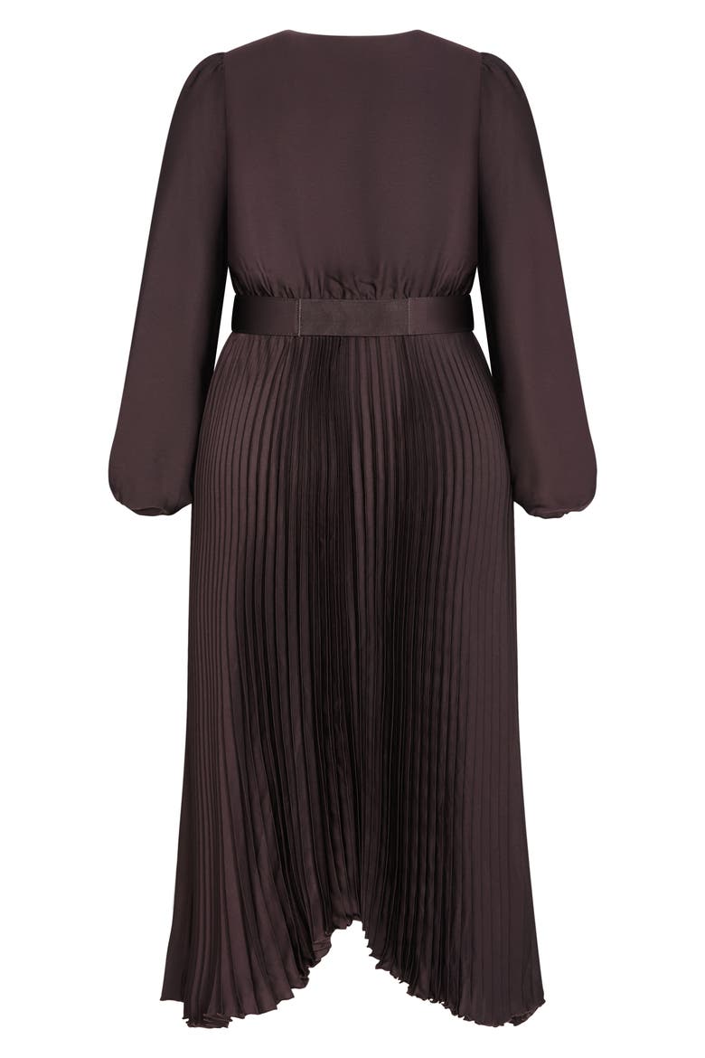 Amara Accordion Pleat Sateen Dress