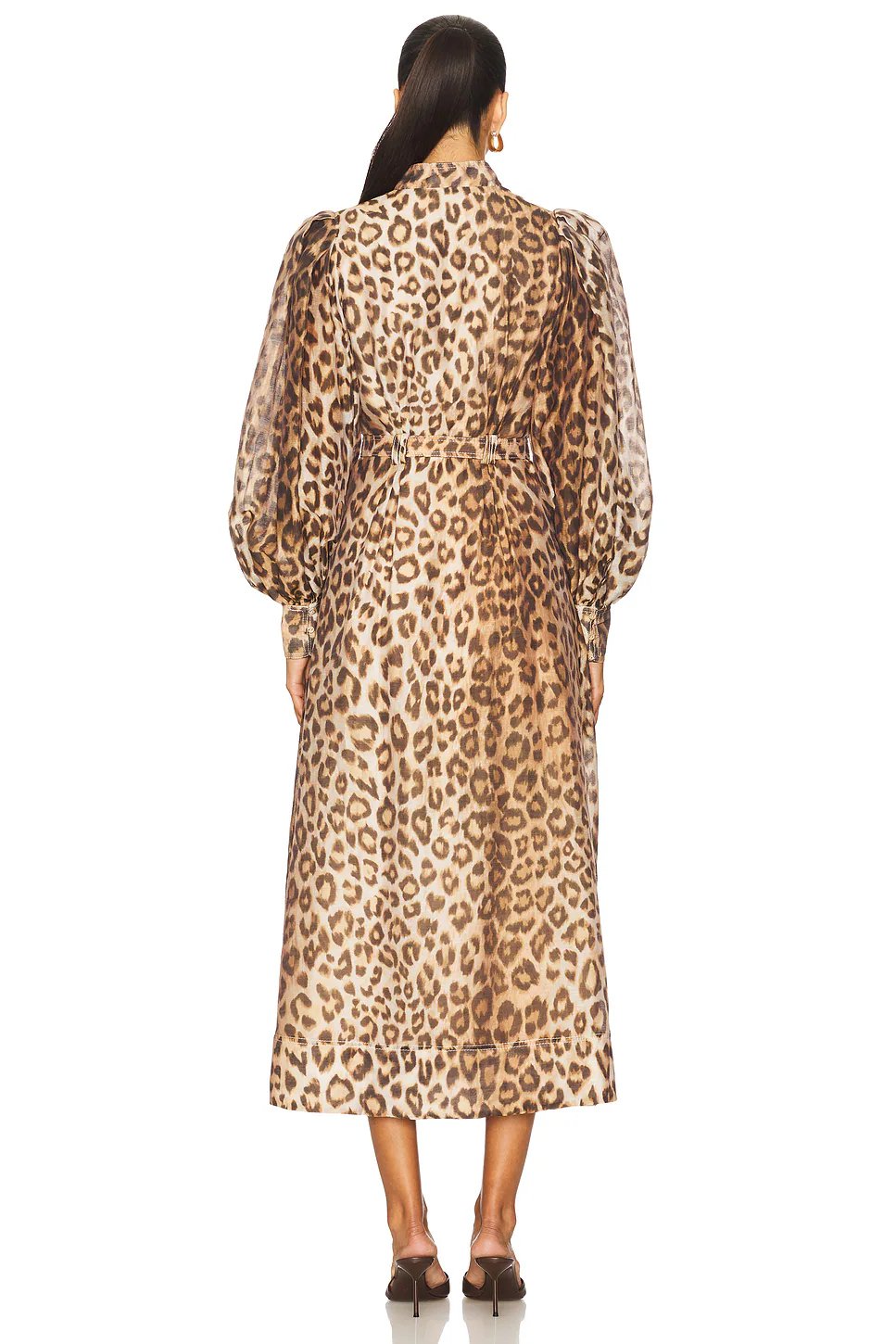 Aje Isabella Shirtdress in Leopard - Image 3