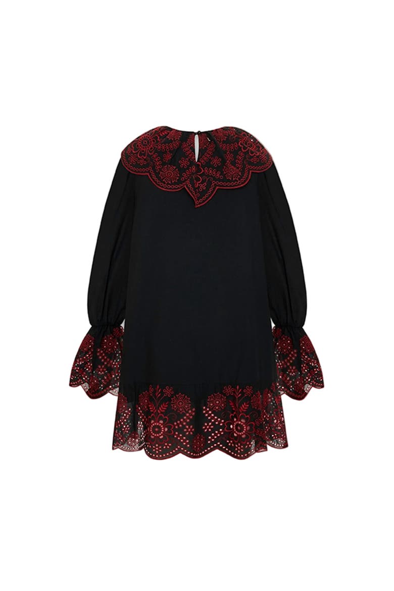 The Broderie Anglaise Edit Embroidered Detail Mini Dress