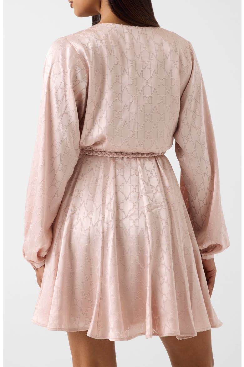 Hadil Logo Monogram V-Neck Minidress