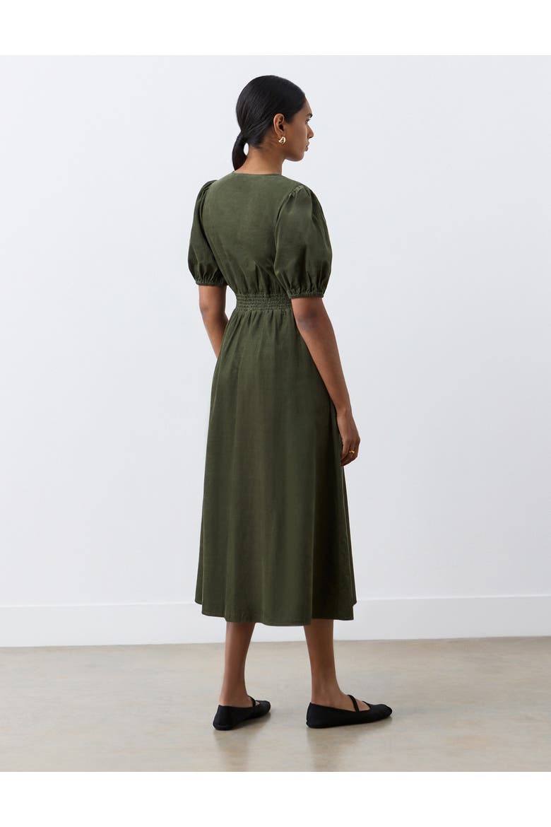 Arlow Short Sleeve Corduroy Midi Dress