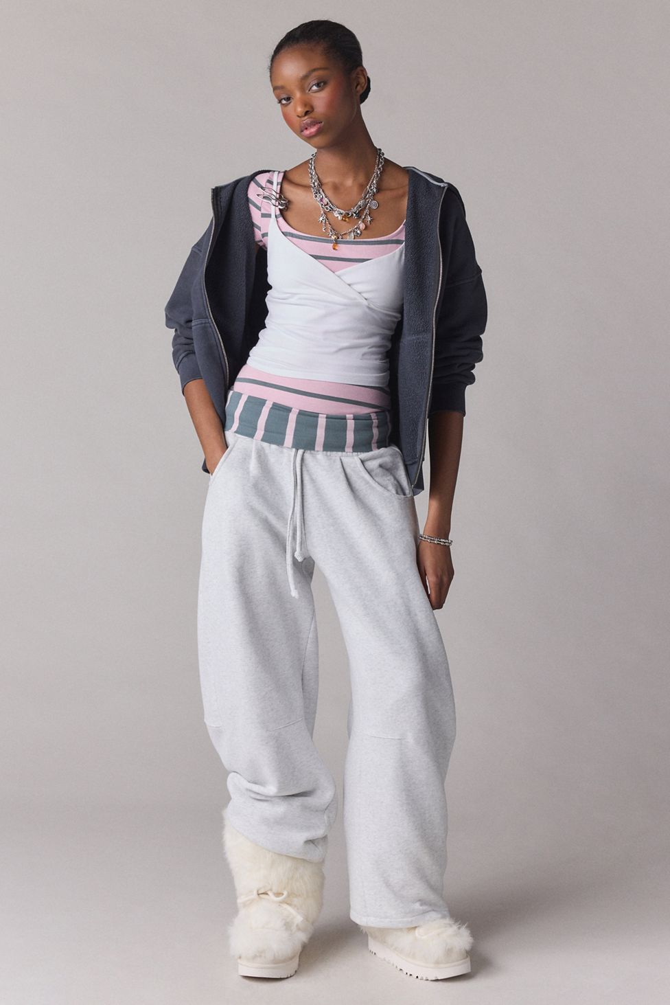 Out From Under Essential Barrel Leg Full Length Sweatpants