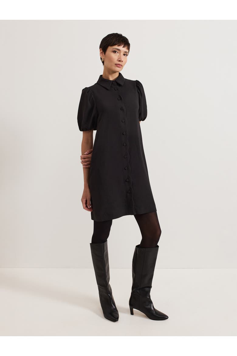 Candice Scallop Detail Shirt Dress