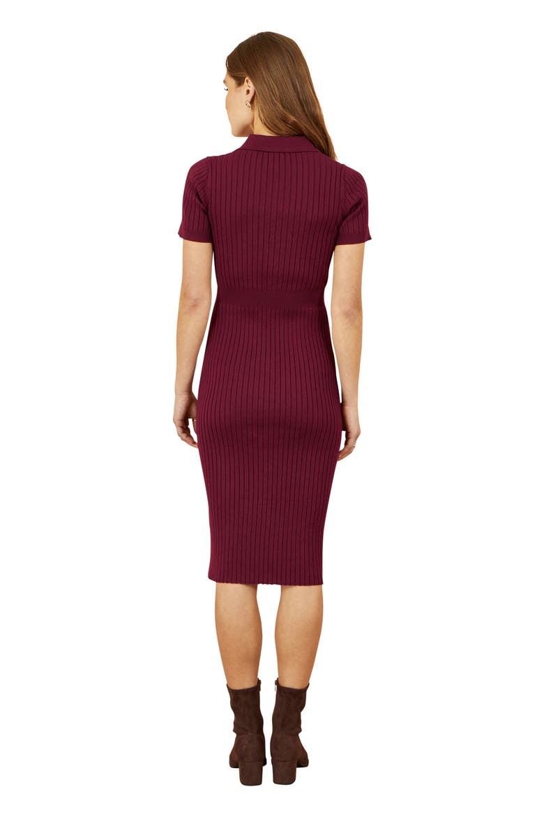 Fitted Rib Knitted Midi Dress