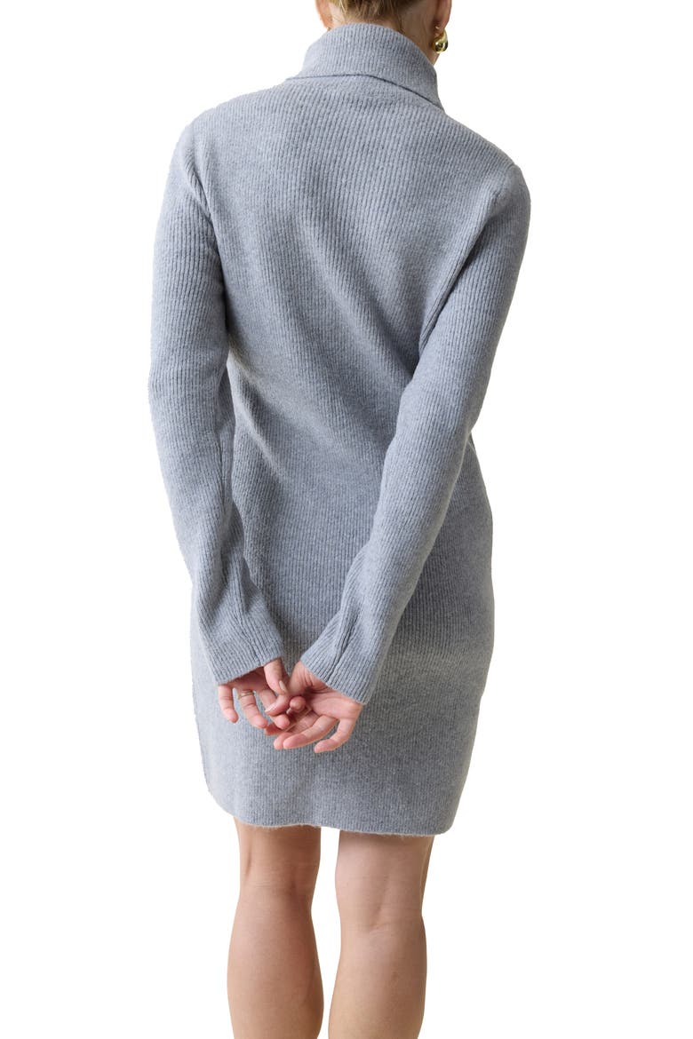 Maternity Turtleneck Long Sleeve Sweater Dress