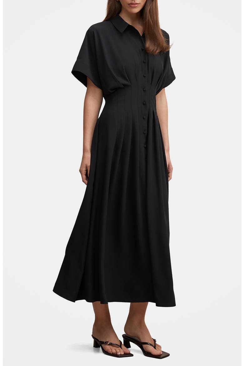 Luciana Darted Midi Shirtdress