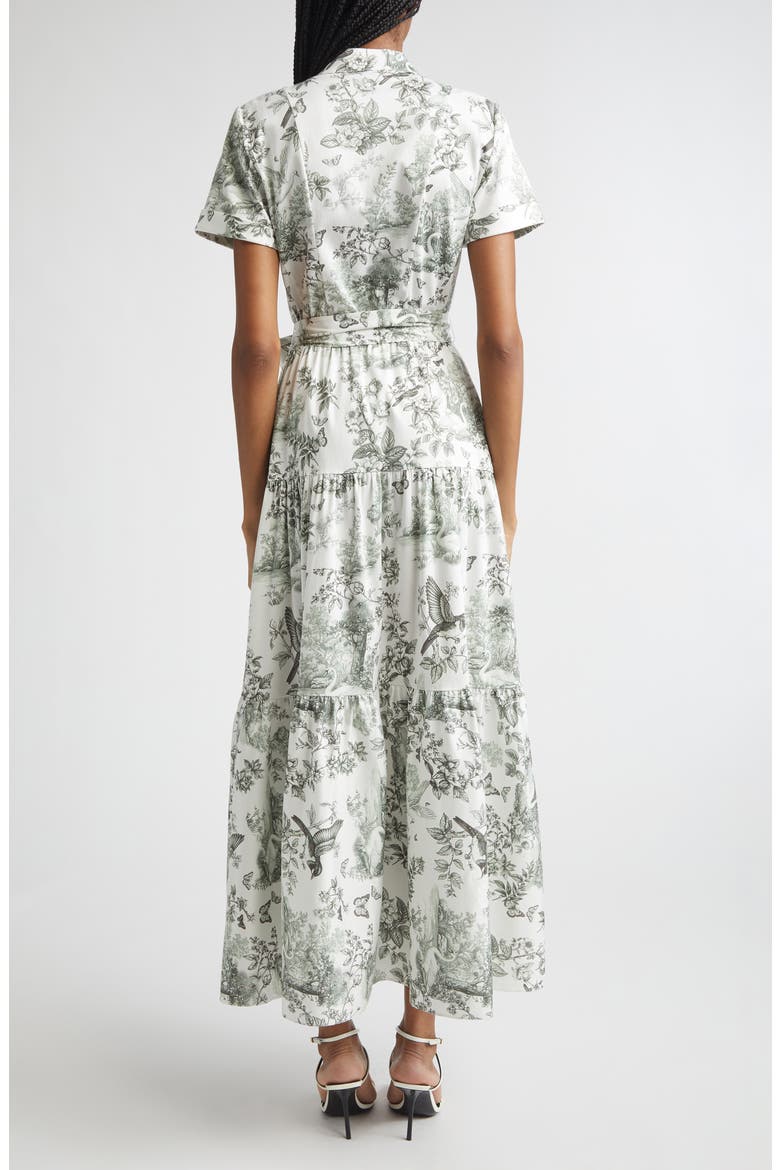 Lucy Toile Print Belted Maxi Shirtdress