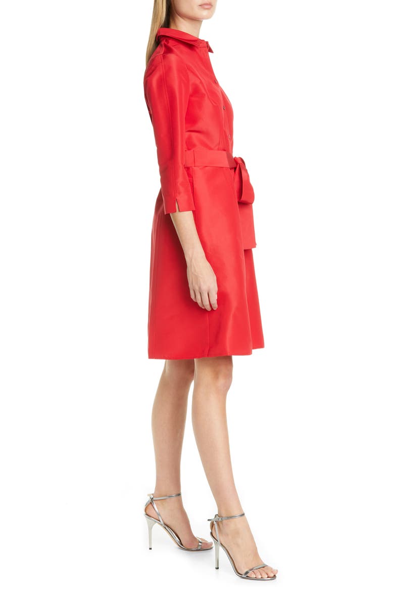 Belted Silk Shirtdress