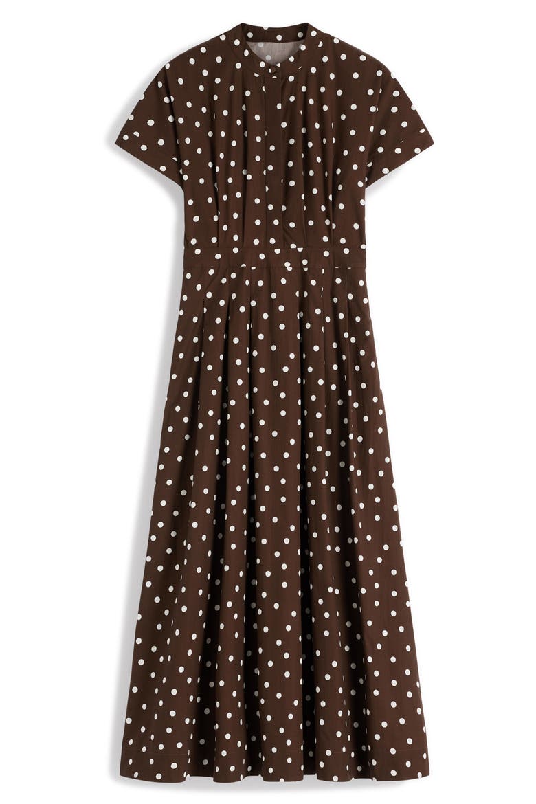 Polka Dot Cotton Poplin Midi Dress