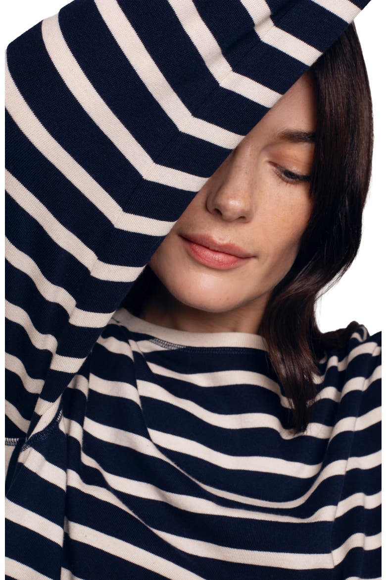 Striped Knee Length Jersey Dress