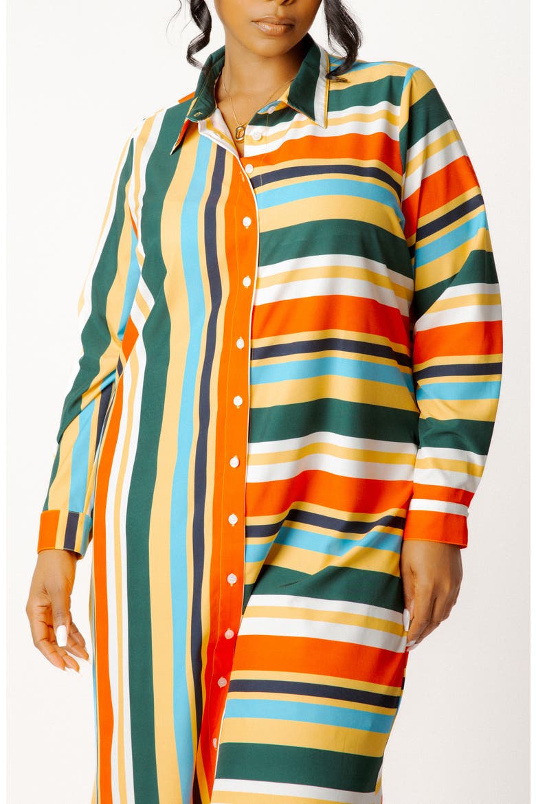 Long Sleeve Button-Up Maxi Shirtdress