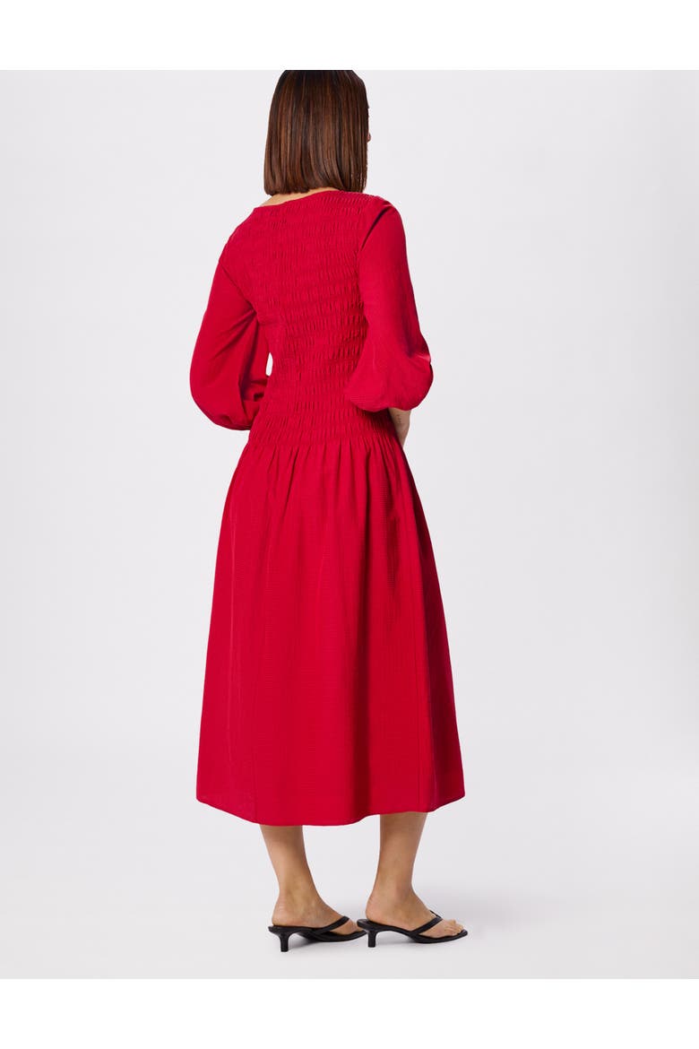 Smocked Bodice Midi Dress