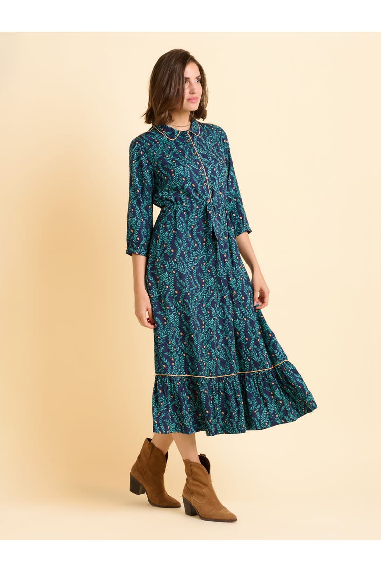 Skye 3/4 Sleeve Shirt Midi Dress