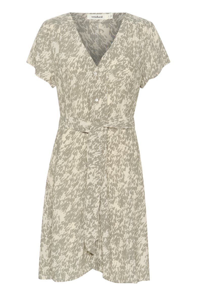 SLSylvia V-neck Short Sleeve Belt Dress