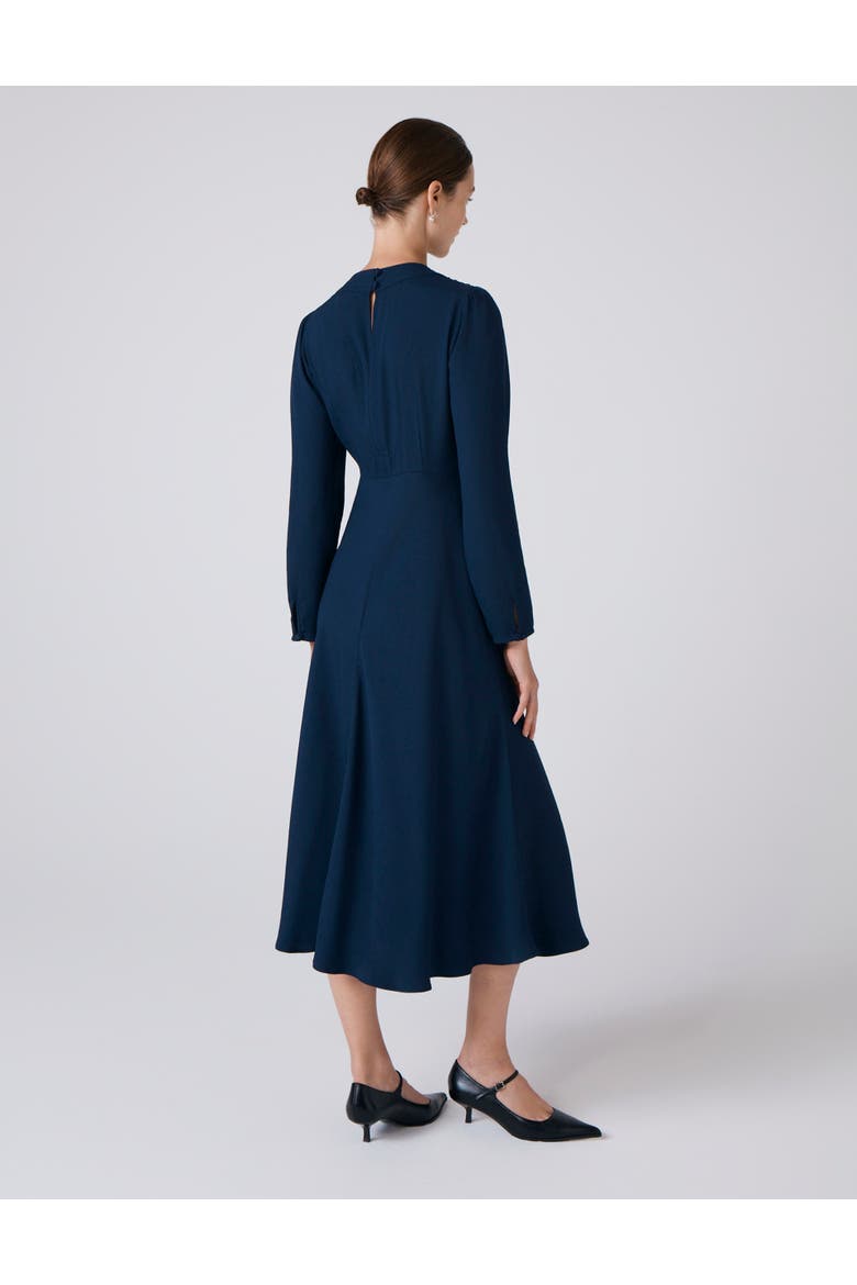Cora Crepe Tie Front Midi Dress