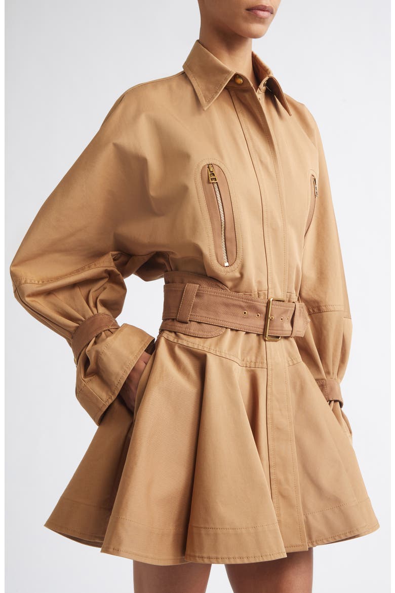 Valiant Long Sleeve Cotton Drill Minidress